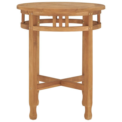 Teak Bistro Table Diameter 23.6"x29.7" Solid Teak Wood