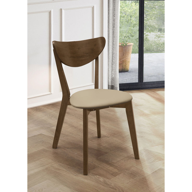 Ensemble de 2 chaises d'appoint Elowen, Châtaigne, Blanc