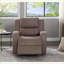 Fauteuils inclinables | Fauteuil inclinable manuel moderne | Compact 32,7 po de largeur | Similicuir noyer brun