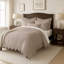 Ensemble de couvre-lit en coton naturel Elsie 6 pièces-115684705
