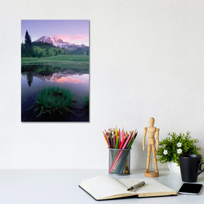 Mt Rainier Reflected In Lake, Mt Rainier National Park, Washington II by Tim Fitzharris - Gallery-Wrapped Canvas Giclée on Canvas