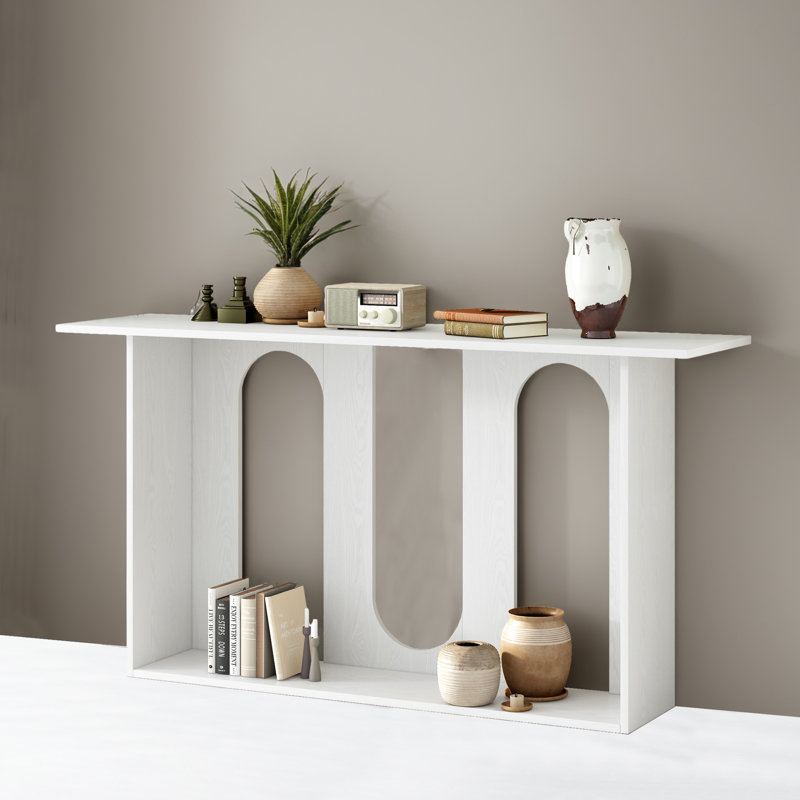 Table d'appoint 60 po pour salon d'entrée, Blanc