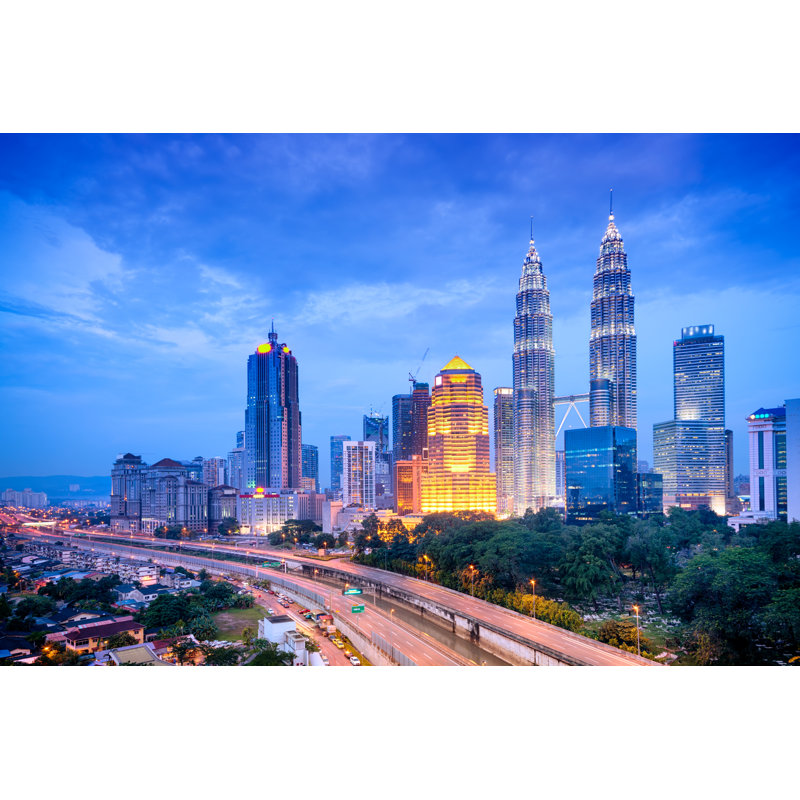 Kuala Lumpur Skyline - Wrapped Canvas Print, 30cm H x 46cm W