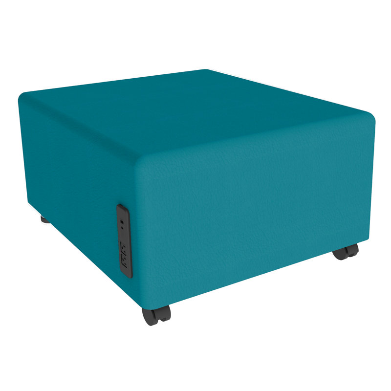 Repose-pieds carré mobile avec panneau Tech Pro Series, Sarcelle