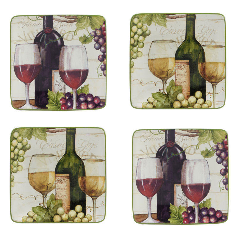 Ensemble de 4 assiettes canapées de 6 po Meadow Brook