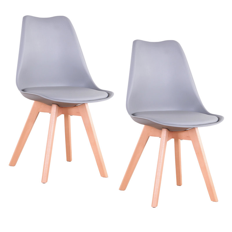 Quade Upholstered Dining Chair, Grey, 2