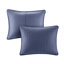 Courtepointe très grand / très grand bleu marine - réversible avec rembourrage en microfibre et en coton