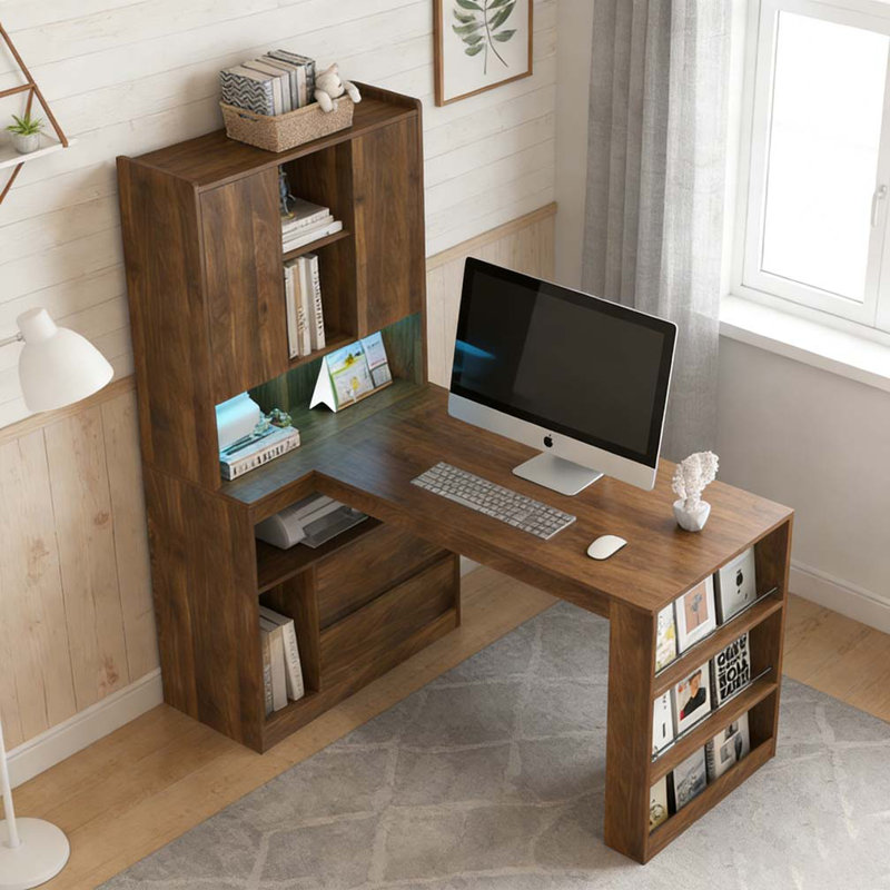 Bureau en L, Bois 1