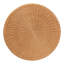 Table basse ronde avec pieds évasés, rotin naturel tissé, largeur ajourée de 31,5 po, conception ajourée légère