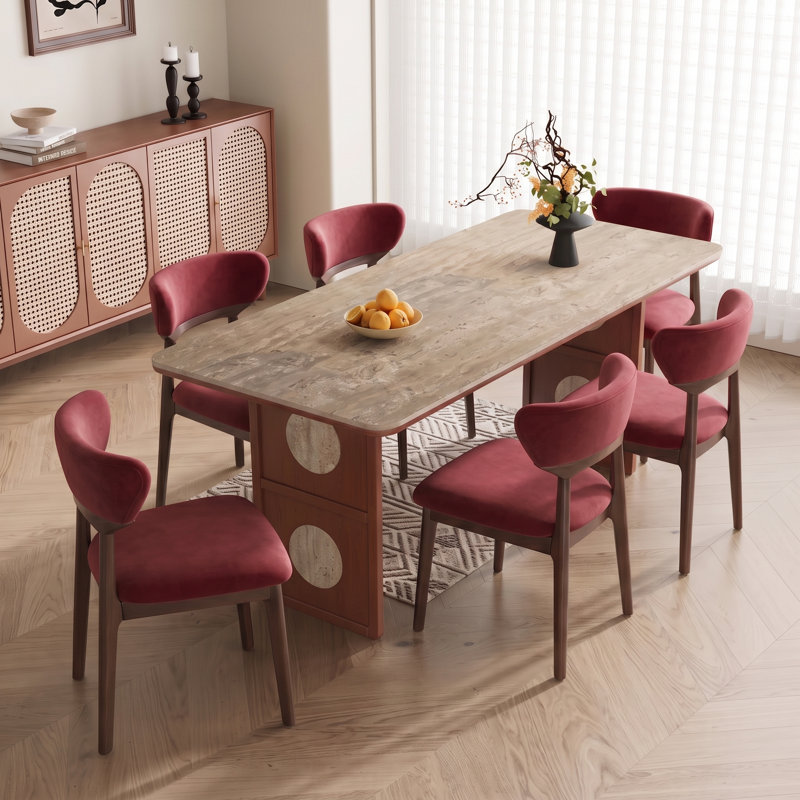 Chaise d'appoint rembourrée Luxury, Rouge