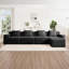 Canapé modulaire modulaire en L à 4 places sans os, canapé modulaire Cloud avec assise profonde, canapé modulaire moderne à 4 places avec coussins décoratifs et 1 repose-pieds mobile, tissu en velours côtelé-619868892