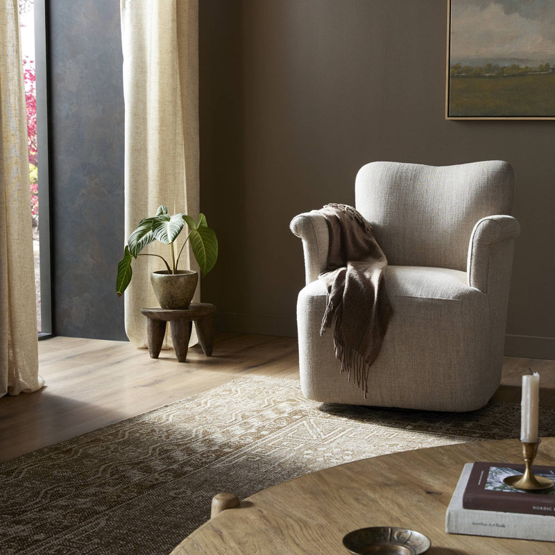 Camellia Swivel Chair, Alcala Wheat