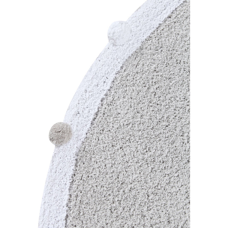 Bubbly Cotton Area Rug in Gray/Light Gray