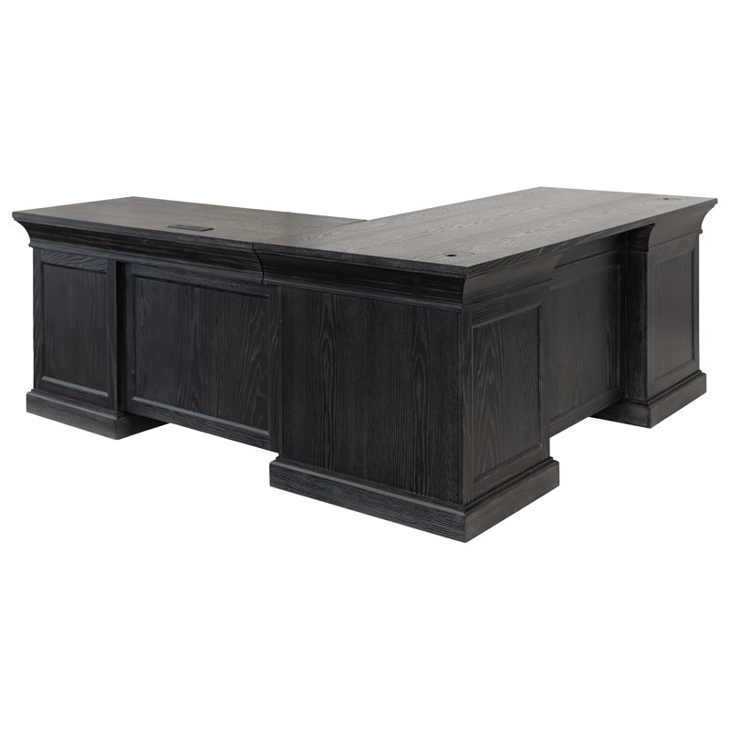 Bureau double caisson Traditional, Noir