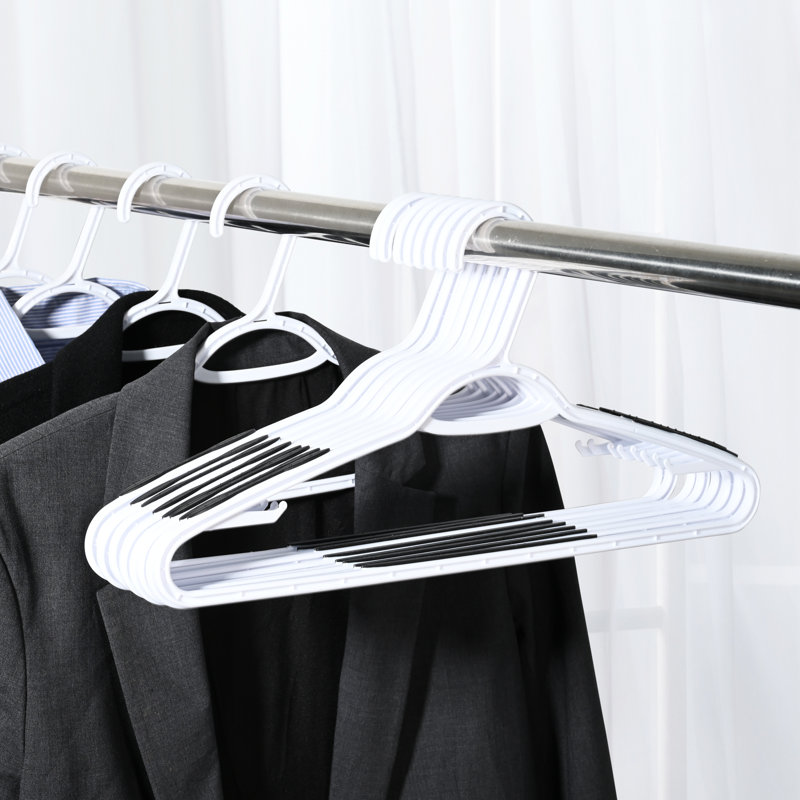 Cintre standard en plastique anti-dérapant Kuper, Noir