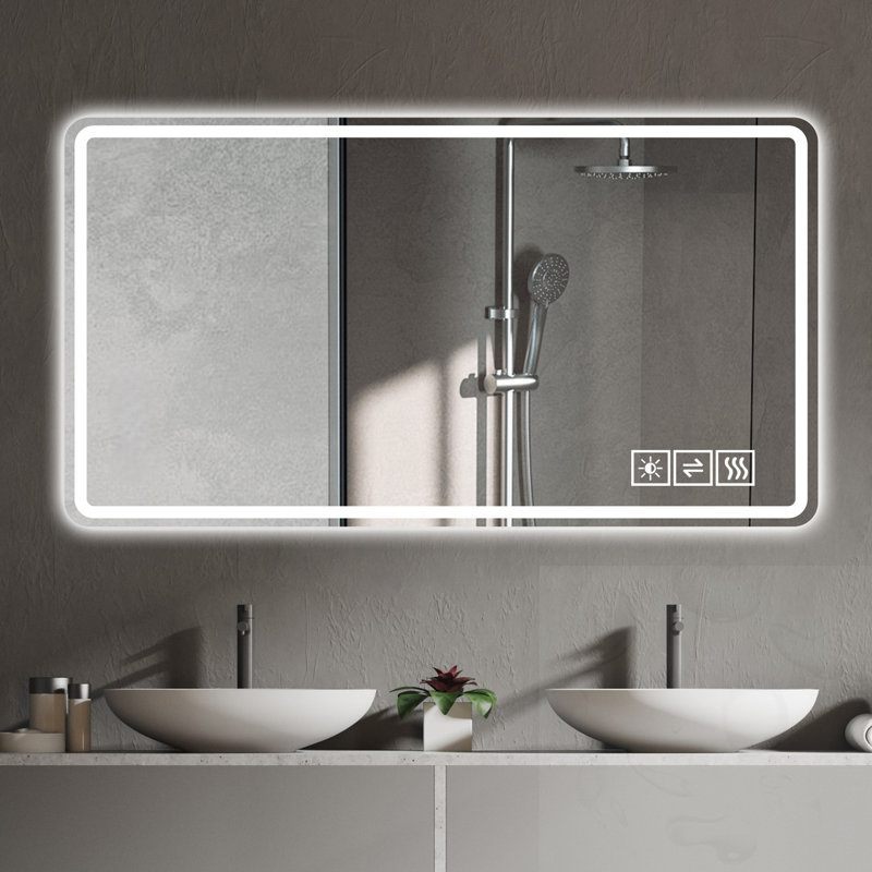 Miroir anti-buée avec lumières DEL