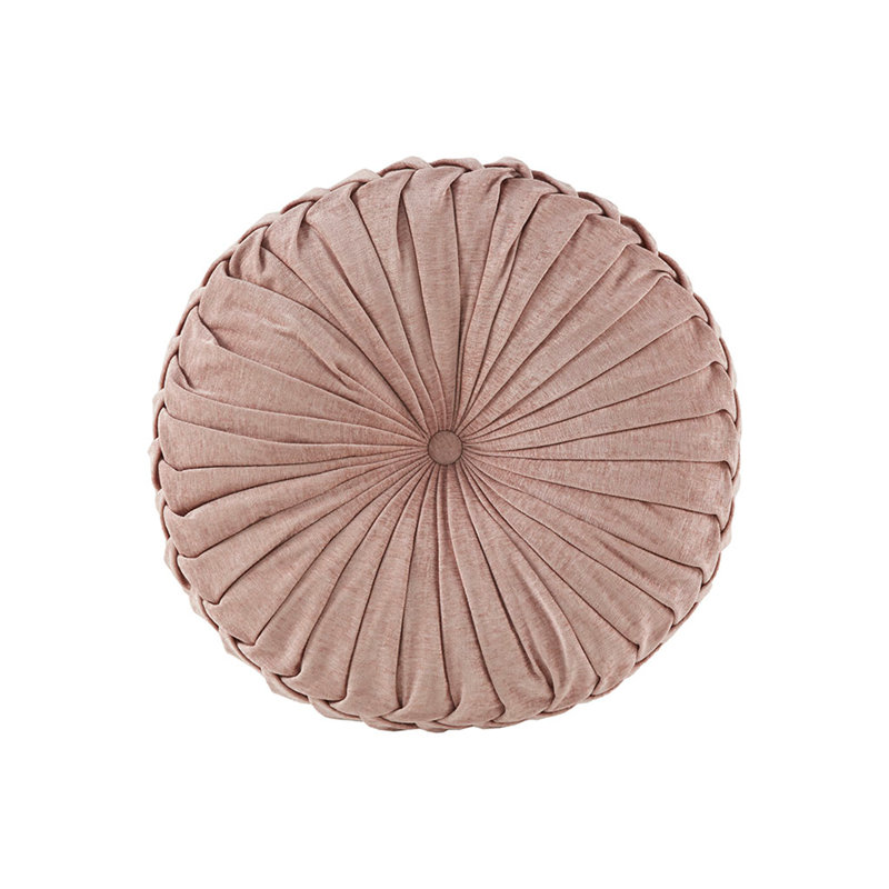 Coussin en chenille, Rosé