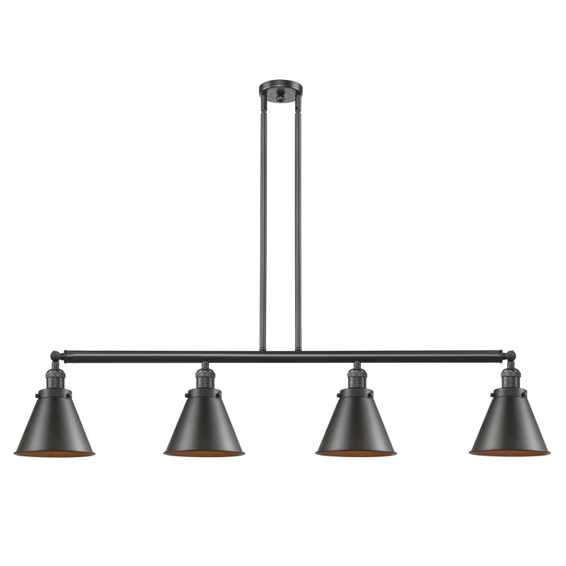 Luminaire suspendu pour îlot de cuisine 4 lumières Leija, DEL, Chrome poli, Chrome poli