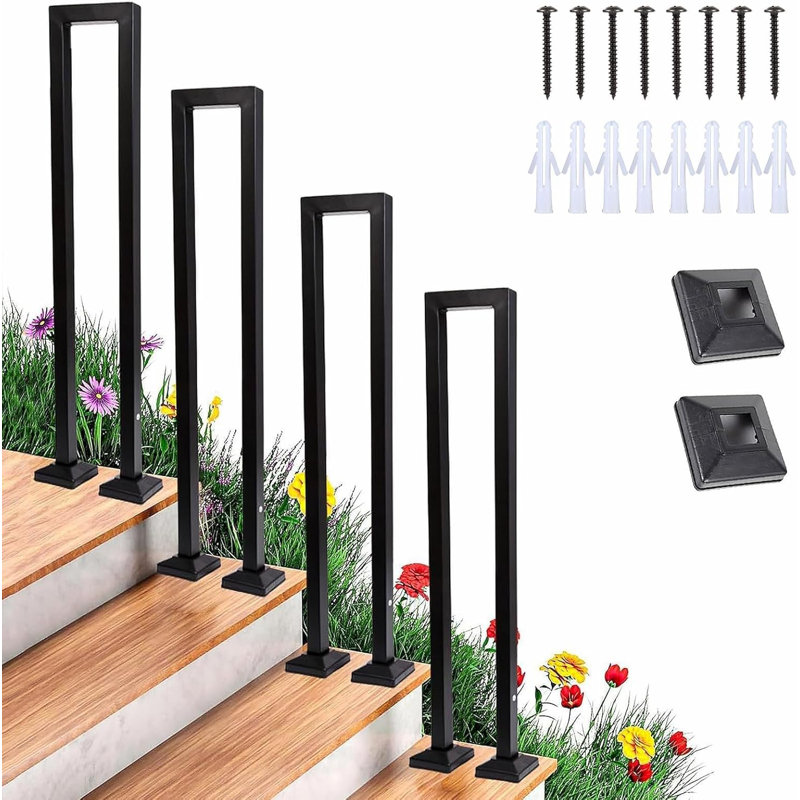 12 cm W Porch and Stair Railings Fencing with 1, 38cm H x 8cm W