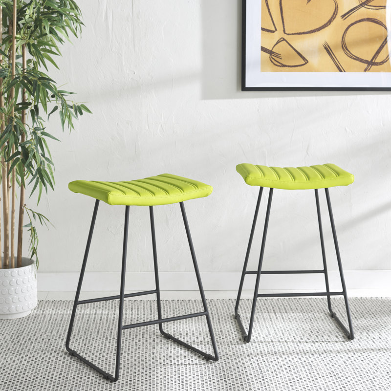 Tabouret de bar et de comptoir Kamyrie, Vert cédrat, Tabouret de comptoir (assise de 26 po de hauteur)