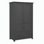 Armoire de cuisine haute autoportante de style campagnard avec 2 portes de style Shaker, 6 tablettes de porte, 4 tiroirs et 2 étagères réglables-1896789934