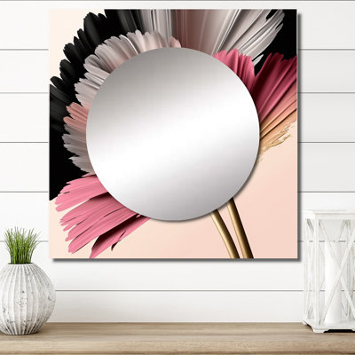 Fleuridor - Miroir floral floral carré pour décoration murale
