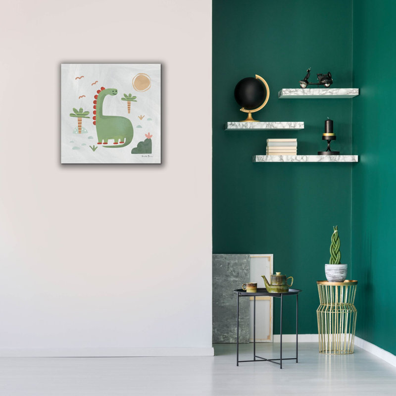  «Dino Fun 1» par Farida Zaman, art mural sur toile, 26 po x 26 po, H 26 po x l 26 po