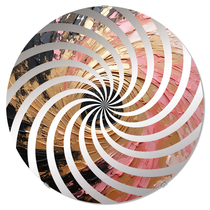 Minimalisme Vortex - Poterie rose - Miroir décoratif Vortex MIR107334 C, 23,6 po x 23,6 po