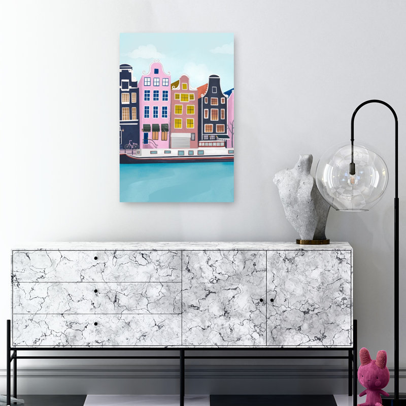Amsterdam Abstract Architecture City Wall Art Print, 91.44cm H x 60.96cm W