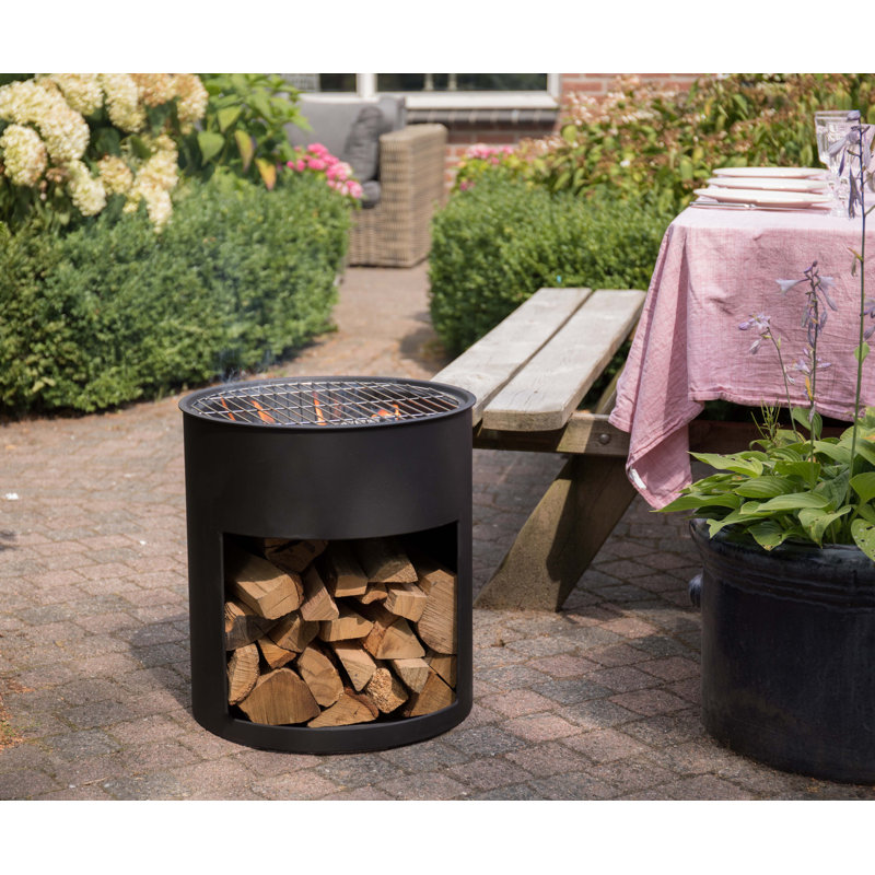 Milshire Cylinder Steel Wood Burning Smokeless Fire Pit