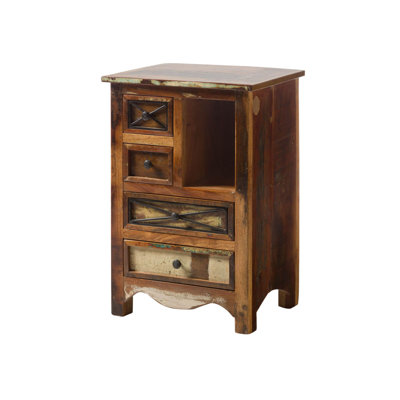 Nature Of Spirit 55cm W Solid Wood Bedside Table