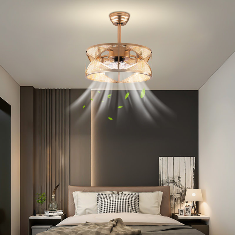 Ventilateur de plafond intelligent 18 pouces avec lumière et télécommande Shondale