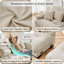 Ensemble de salon modulaire en chenille 2 pièces avec sièges profonds et coussins, beige-247349644