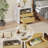Rustic Farmhouse Wood Nightstand with Two Drawers and Open Shelf-713072776