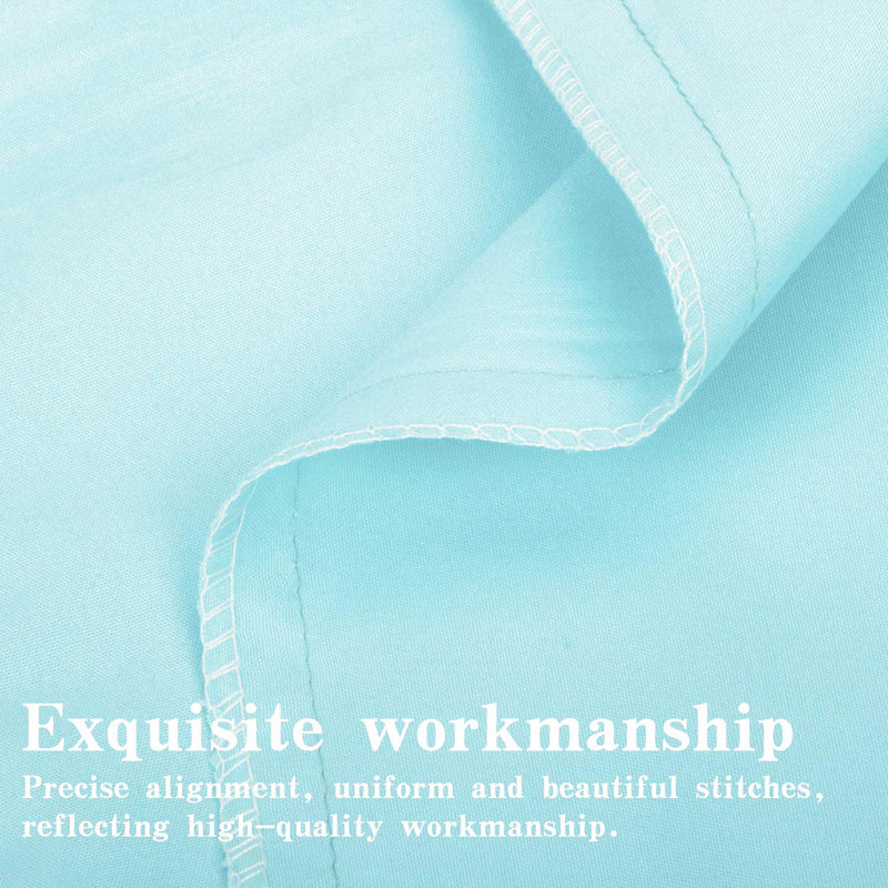 Drap plat en microfibre , Bleu turquoise, Drap plat de taille très grand