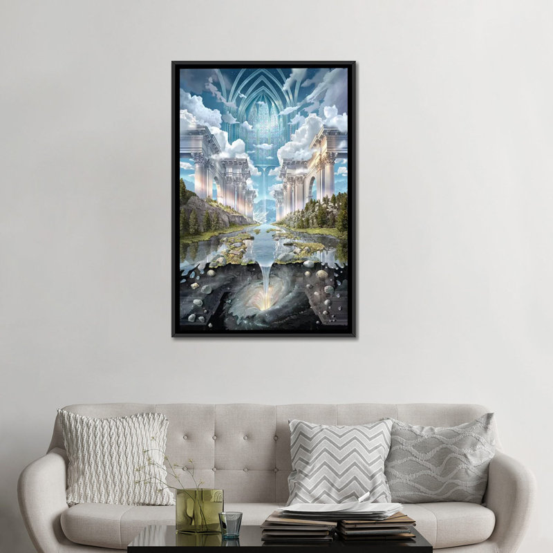 «Genesis II», impression sur toile, H 26 po x l 18 po x P 1,5 po, Toile encadrée noire, Pas de tapis