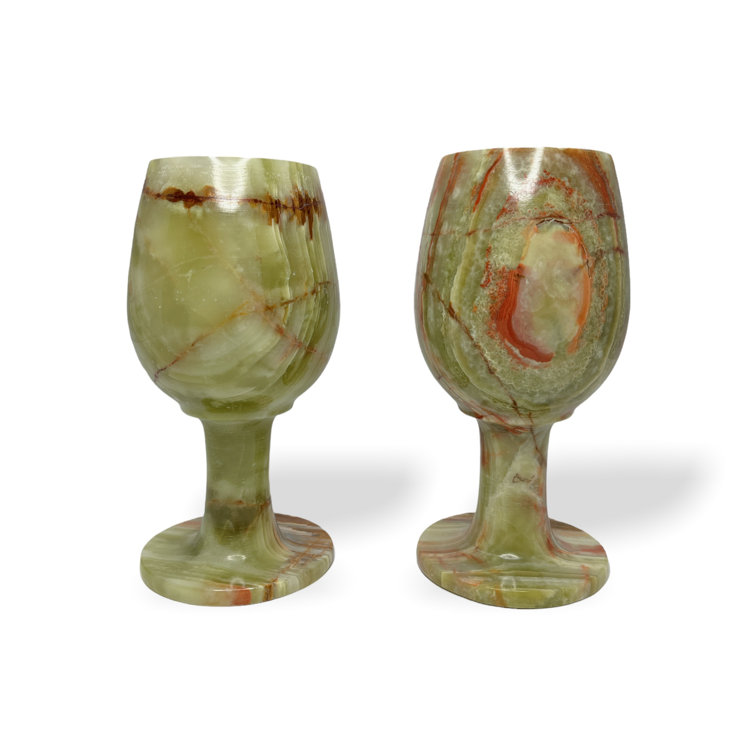 10 oz. White Onyx Glasses Gift Set – Marble Cultures