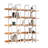70.5"H X 70.9"W Wood Double 5-Tier Bookcase-800694550