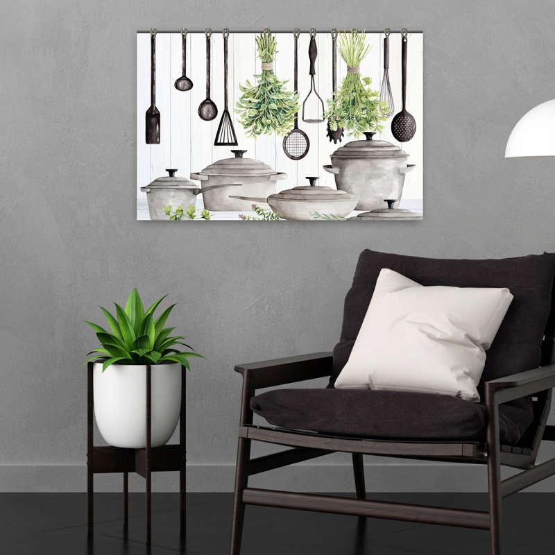 A Cook's Kitchen, art abstrait moderne, H 16 po x l 24 po
