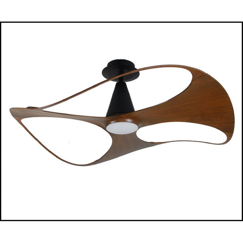 Ventilateur de plafond à del 3 pales 48 po avec télécommande et ensemble d’éclairage inclus Watley, Noyer
