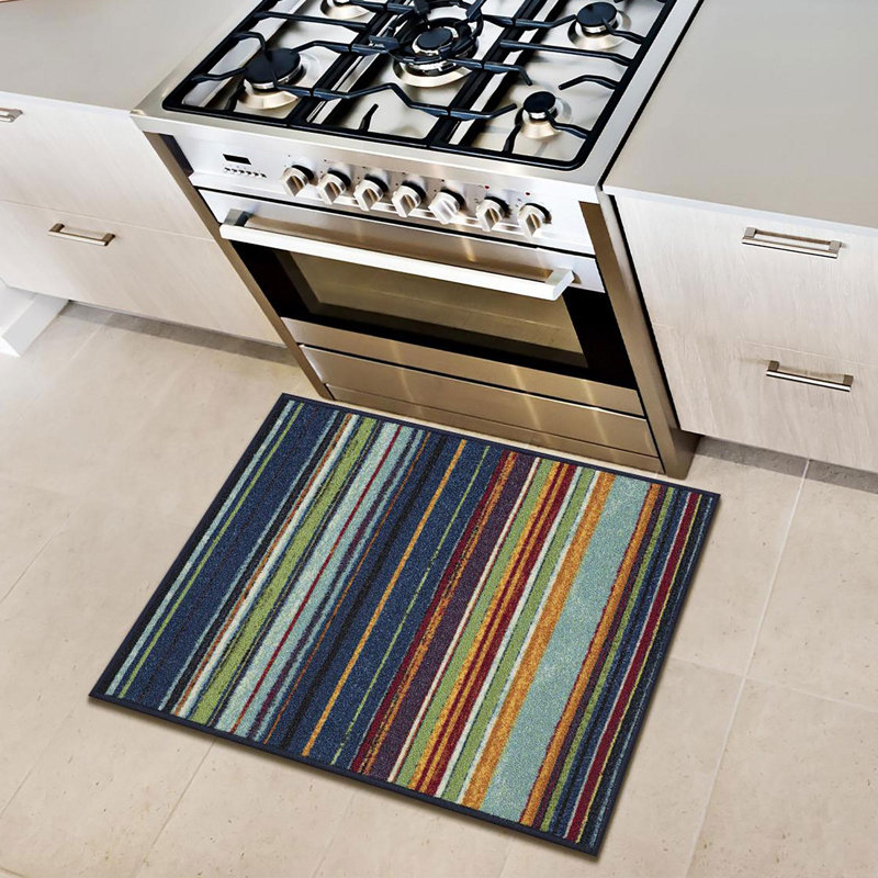Multicolor Synthetic Non-Slip 27" x 36" Area Rug