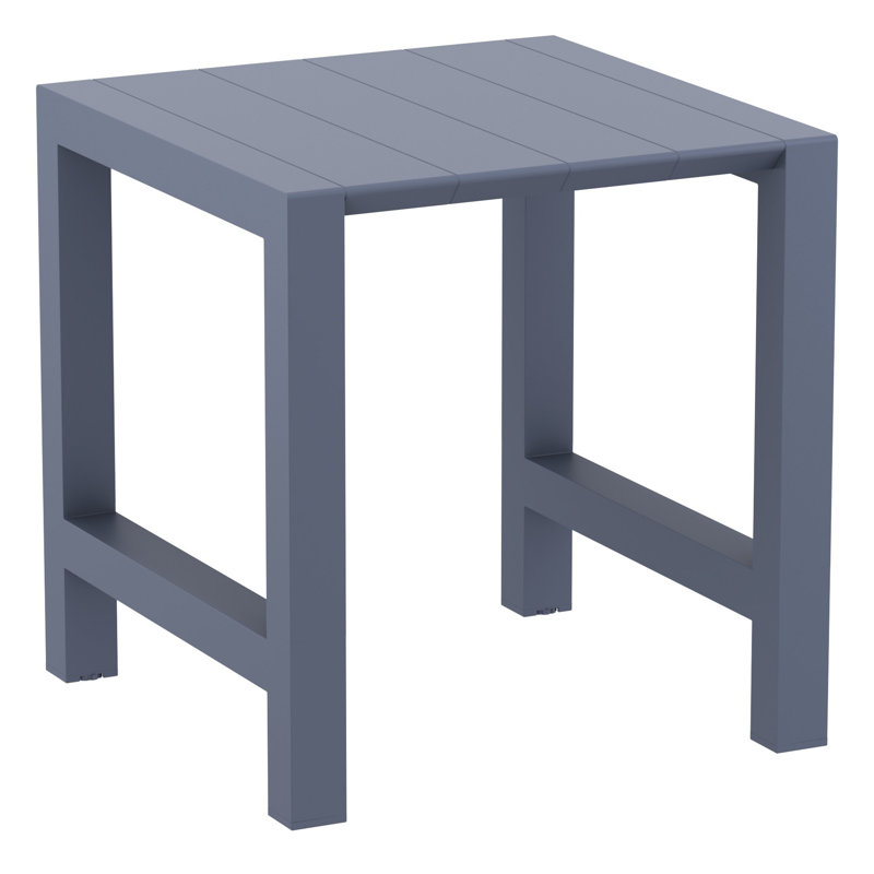 Table de bar extensible en plastique Farrah, Gris foncé