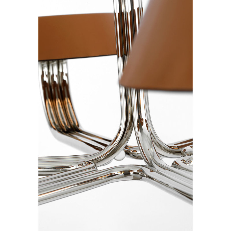 Hudson St. 37" Chandelier, Nutmeg, Polished Nickel