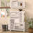 Multi-Functional Tipping Bucket Shoe Cabinet with Wall Cabinet, Space-saving Design Foyer Cabinet with 2 Flip Drawers-1469684043