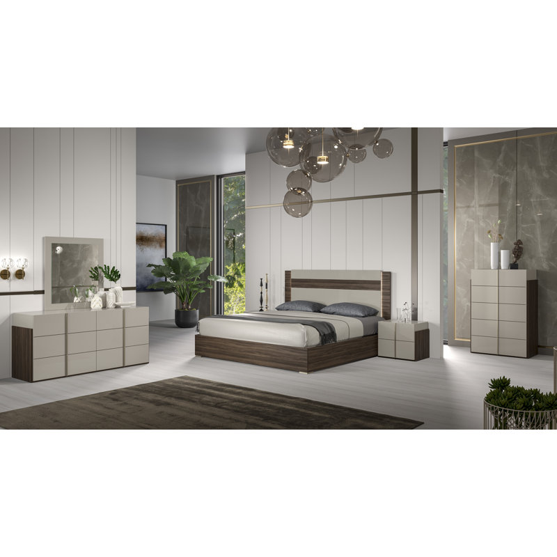 Aryna 5 Piece Collection Beige Bedroom King, Beige, King