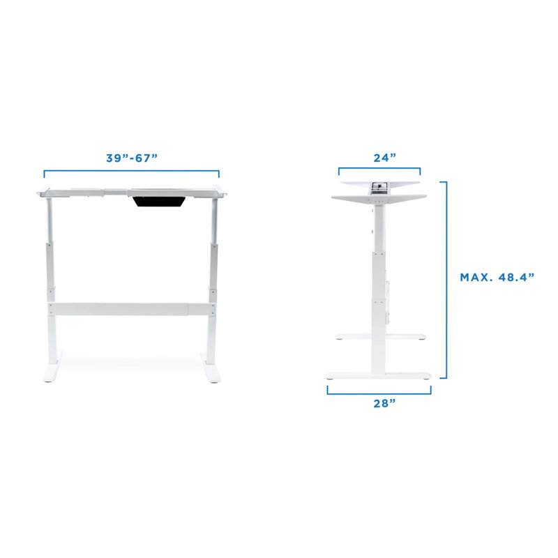 Montez-le! Structure de bureau électrique debout, base de bureau à siège assis motorisé avec mémoire programmable
