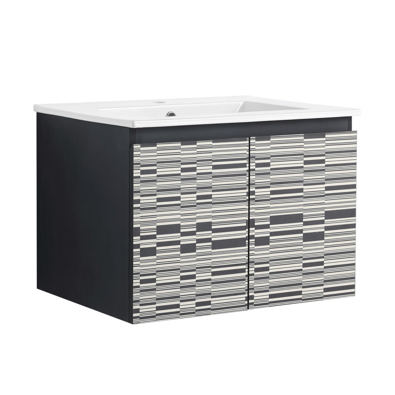 Meuble-lavabo mural Minimalist Design, 24"