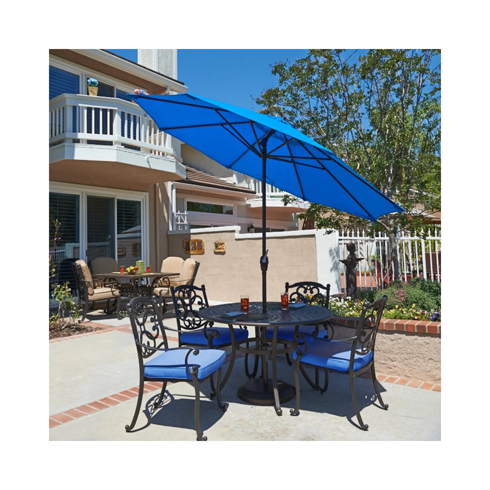 Stevie 108'' Outdoor Umbrella, Royal Blue Performance