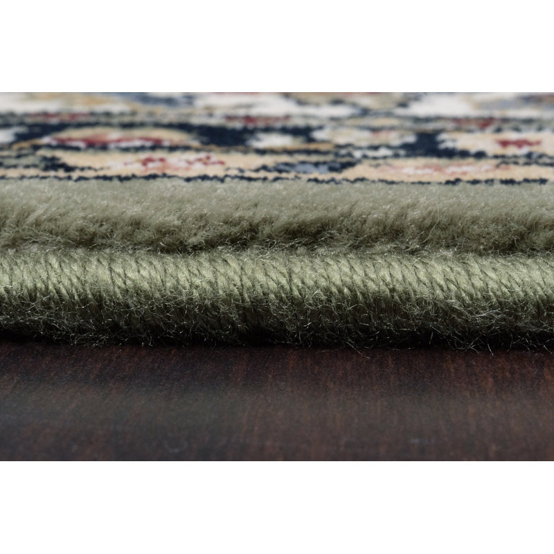 Tapis vert / ivoire Attell, Rectangle 7 pi 10 po x 11 pi 2 po