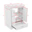 Ensemble de meuble-lavabo 24 po avec lavabo en céramique, armoire de rangement moderne avec 2 portes et tiroir, meuble-lavabo autoportant-121085757